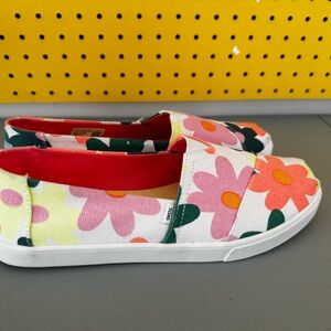 Toms Women's Multi Egret Retro Floral Print Shoes